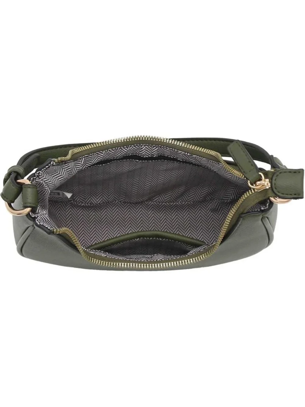 Women Olive Small Crescent For Trendy Underarm Purse Zipper Shoulder Bag